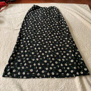 Daisy Print High Wasted Skirt